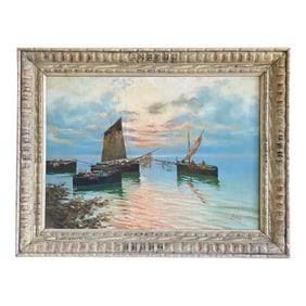 Mid 20th Century Original Painting by Bardi Oil on Linen