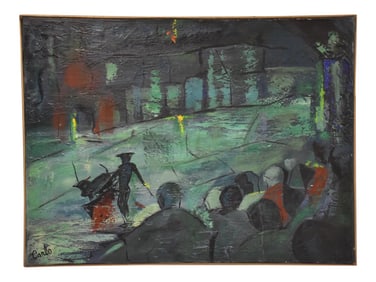 Carlo of Hollywood Oil on Canvas Painting