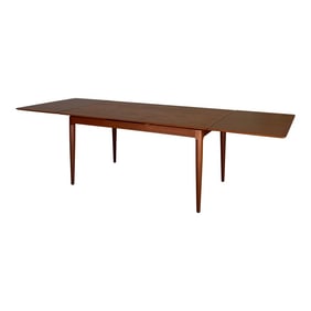 Vintage Danish Teak Draw Leaf Dining Table by MM Moreddi