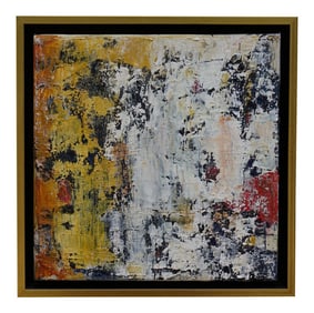 Laurie MacMillan "Wall Wabi Sabi" Abstract Painting, Framed