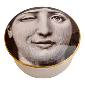 Fornasetti Dekor Tema E Variazioni Covered Box Circa 70s