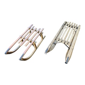 Antique Child´s Winter Sleds- Set of 2- France Early 1900s