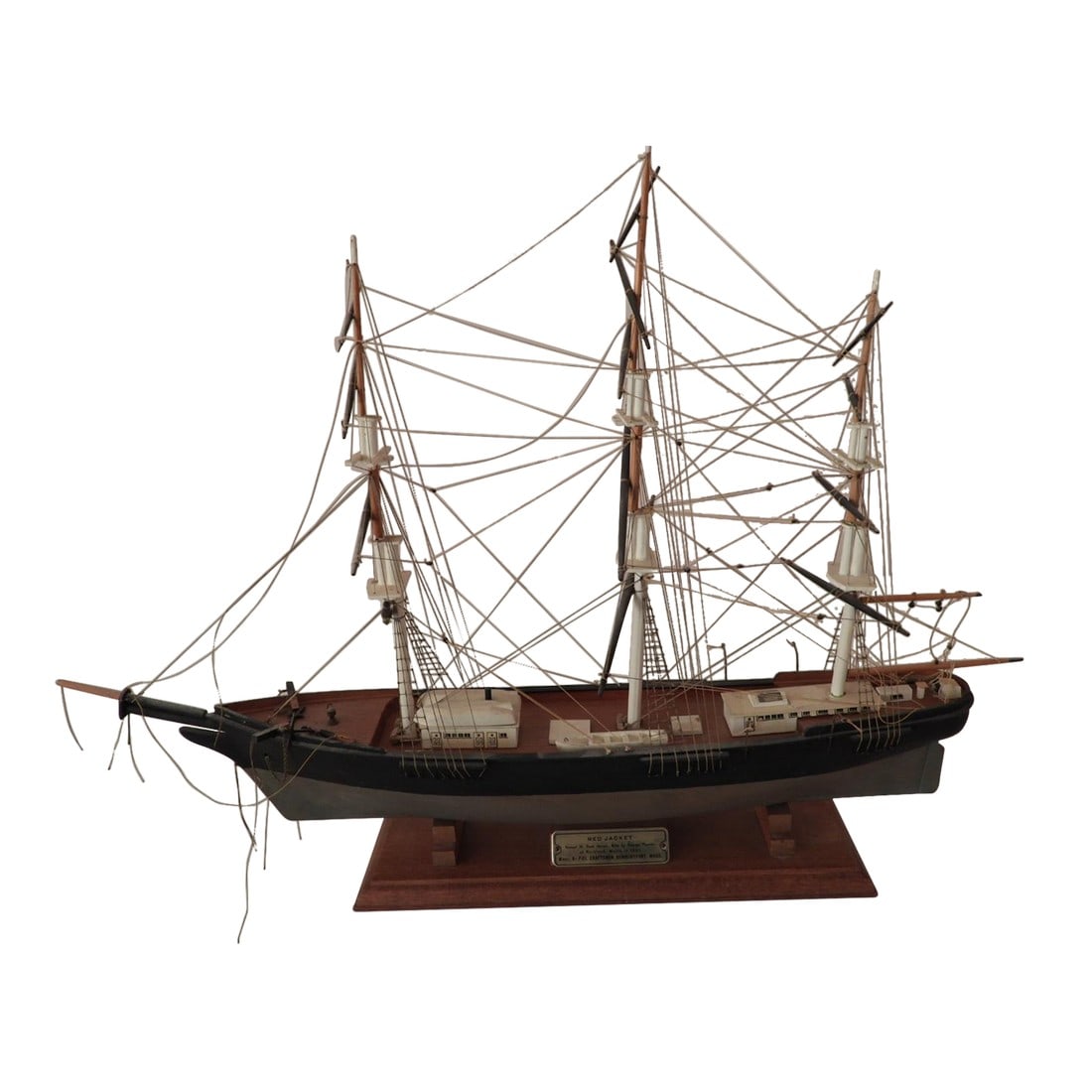 1960s Vintage Red Jacket Clipper Ship Model Samuel H Pook Design 1853 Piel Replica (1 of 8)