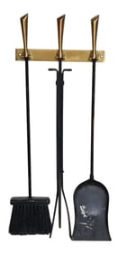 1950s George Nelson Original and Vintage Wall Mounted Fireplace Tools - 4 Pieces