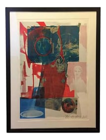 1968 Robert Rauschenberg Pencil Signed Color Lithograph