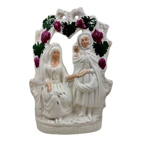 Antique 19th Century Fortune Teller Staffordshire Figurine From England