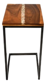 Walnut and Inlaid Pebbles Sofa Table