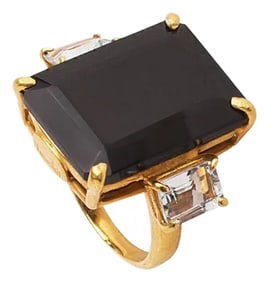 Solene Ring, Black, Size 9