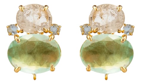 Agnes Studs, Clear, Pierced