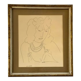 Henri Matisse, "Femme Au Collier" "” Original Etching, Framed
