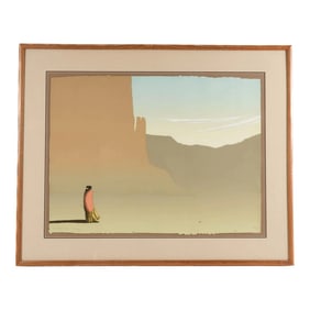 Late 20th Century Framed Signed r.c. Gorman Limited-Edition "Canyon De Chelly" Lithograph