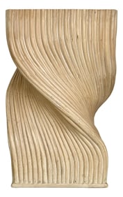 McGuire Sculptural Twisted Rattan Dining Table Base/Pedestal