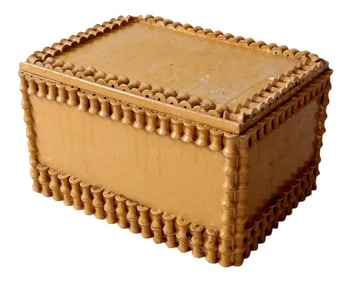 Antique Folk Art Spool Trunk