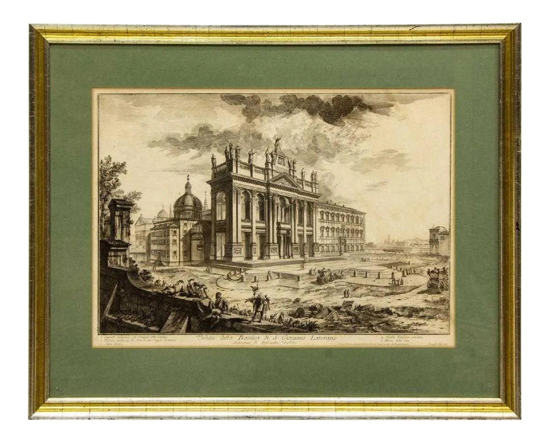 Views of Rome, Basilica St John Lateran Framed Etching by Piranesi (1 of 6)
