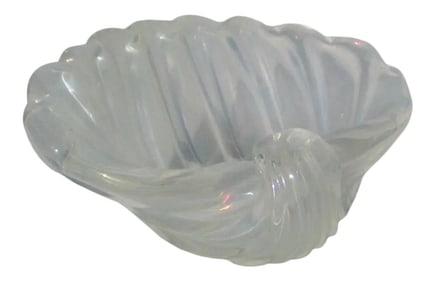 Murano Opaline Shell Tray Vintage 1970s