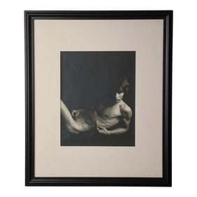 Vintage Art Photograph of a Reclining Male