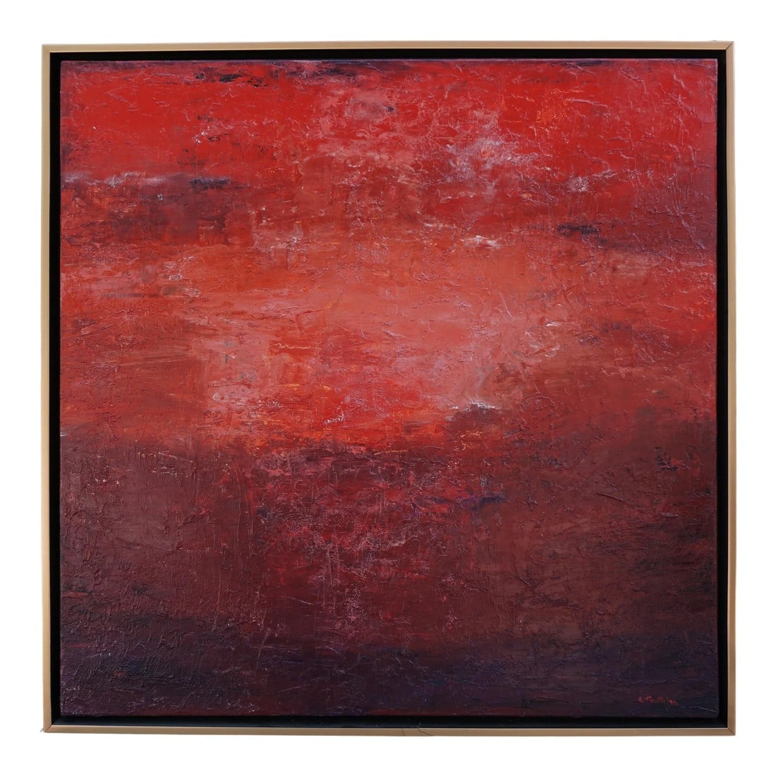 Departure Time Color Field Abstract Painting by Laurie MacMillan, Framed (1 of 7)