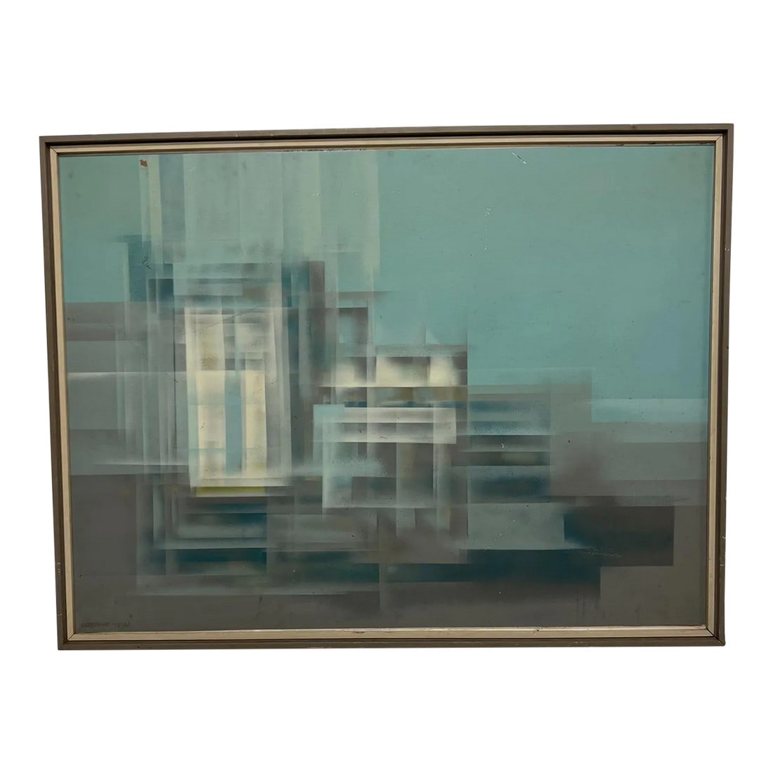 1961 Eugene Kloszewski Reflective Mirage Abstract Art: AMBIANIC presents 1961 Modern Art Fabulous Reflective Mirage Eugene Kloszewski Abstract Painting medium lacquer on gesso panel Eugene Kloszewski studied at Cleveland Institute of Art and Yale Universi