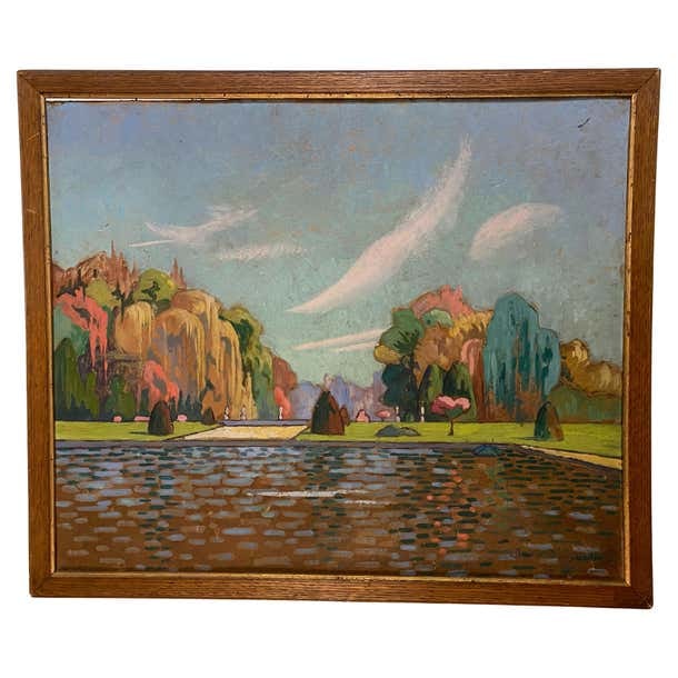 French Landscape Impressionist Oil Painting by Jean D'Esparbes (1 of 8)