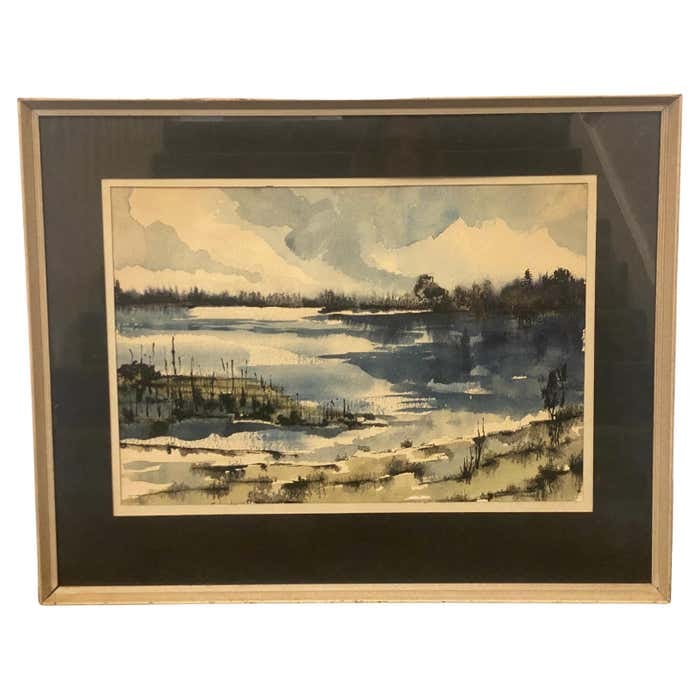 Mirror of the soul, Australian Landscape Watercolor by Robert Wade (1 of 8)