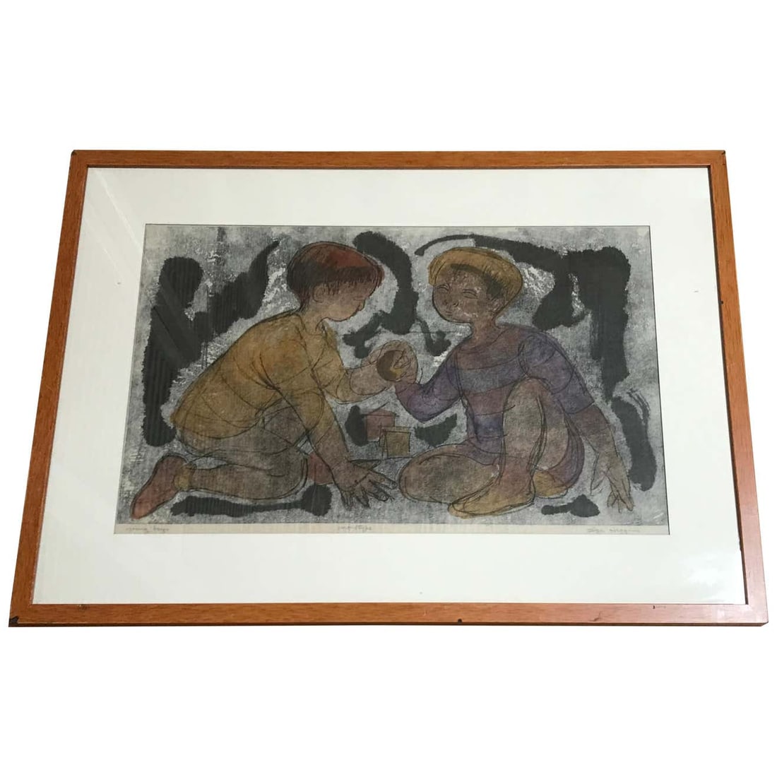 Young Boys Monotype by California listed Olga Higgins (1 of 6)