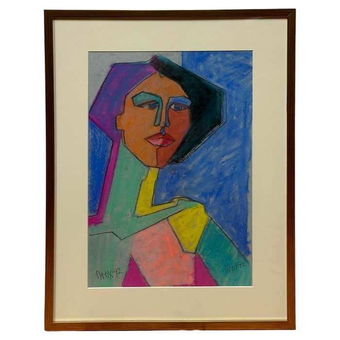 Analytical Cubist Portrait of a Colorful Elegant Woman by Dave Fox (1 of 5)
