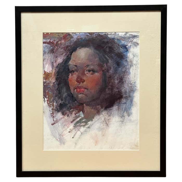 Black Girl Portrait - Gouache by Max Turner (1 of 6)
