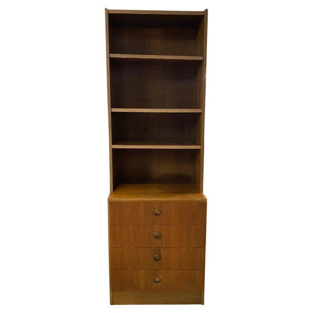 Mid-century Walnut Chest of Drawers and Cabinet Shelves (1 of 5)