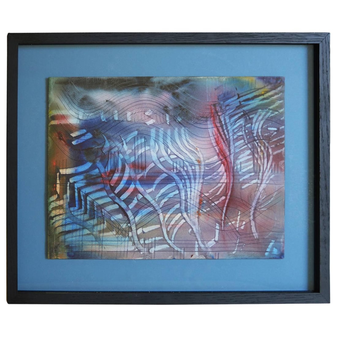 Rythmic Abstract Watercolor by Barry Bleach #2 (1 of 4)