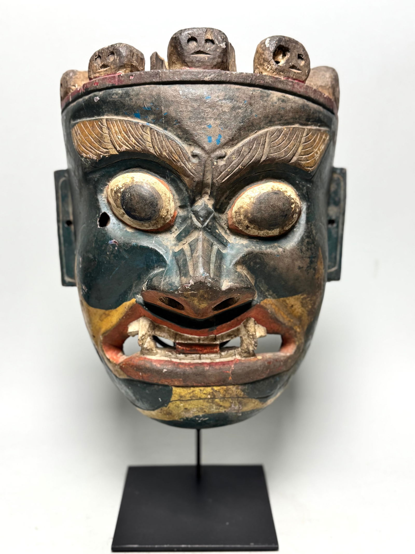 Antique Nepalese Kali mask - Hindu and Buddhist tradition. (1 of 15)