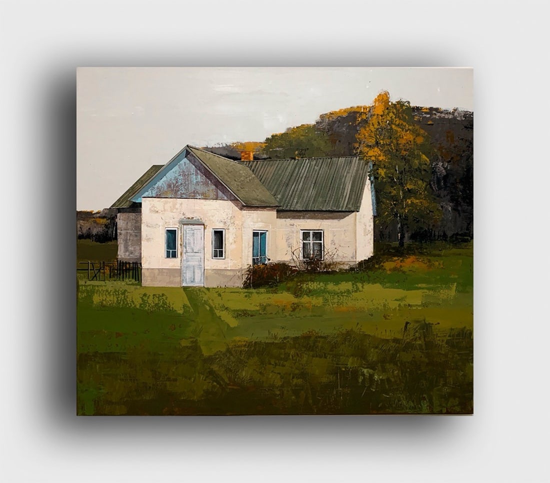 Title: Oil painting House Ukrainian painter  Description: 01ShI  Painter: Ilona Sh. Size: 70x80 cm/ (1 of 11)