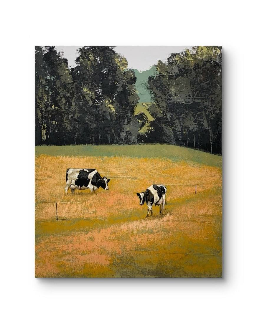 Title: Oil painting Cows Ukrainian painter Description: 04ShI Painter: Ilona Sh. Size: 50x40 cm/ (1 of 11)