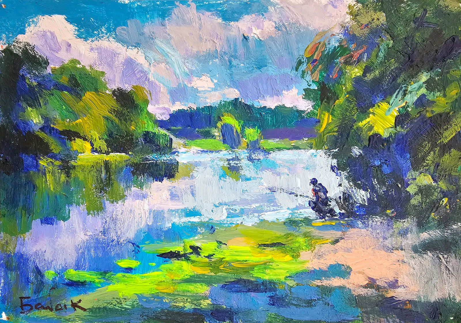 Title: Acrylic painting the weekend Vyacheslav Petrovich Babac Description: 313BA Painter: (1 of 10)