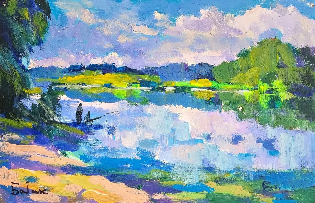 Title: Acrylic painting morning rest Vyacheslav Petrovich Babac Description: 314BA Painter: (1 of 10)