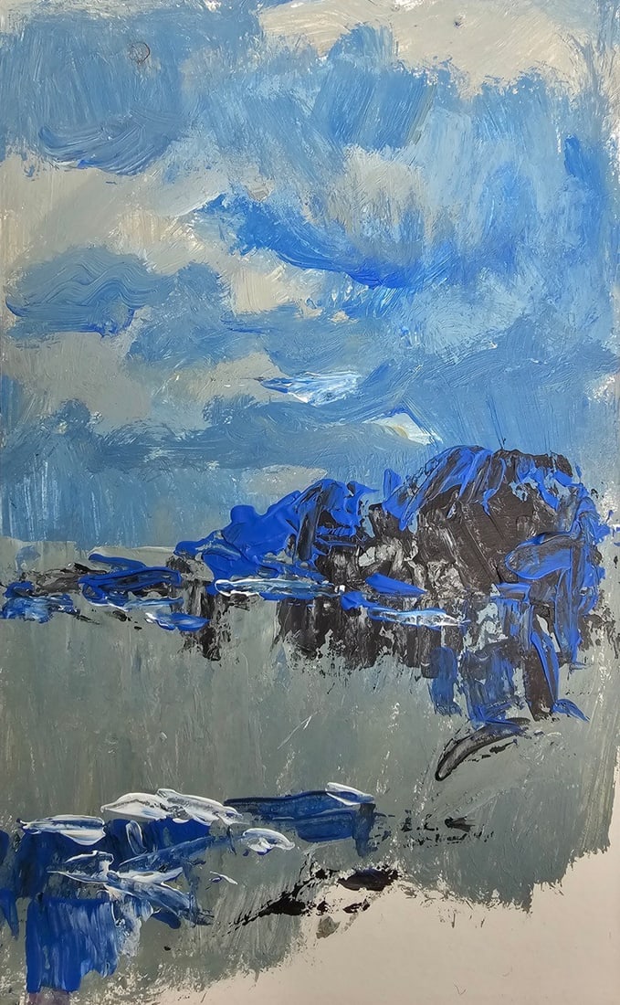 Title: Acrylic painting before the storm Vyacheslav Petrovich Babac Description: 320BA Painter: (1 of 10)