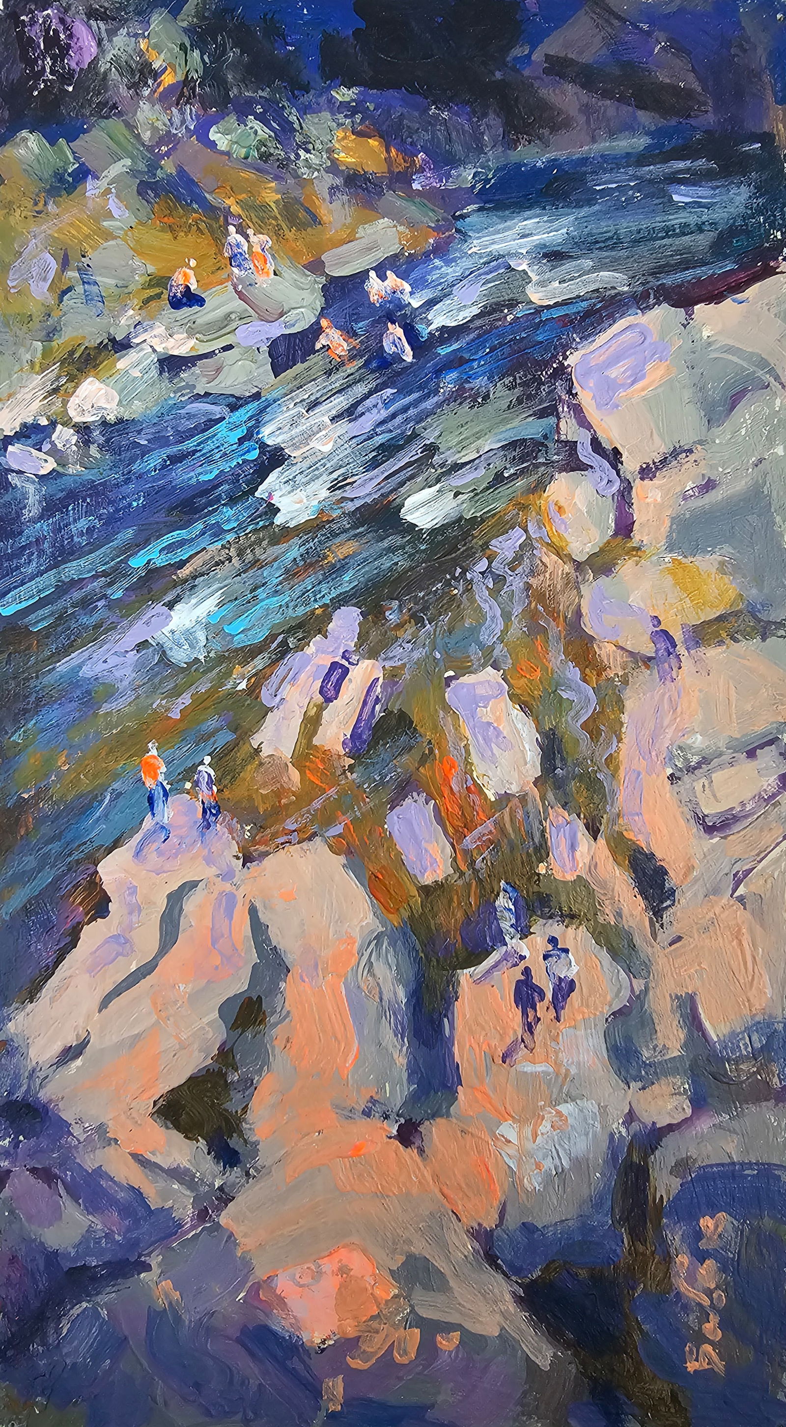 Title: Acrylic painting on a river in the Carpathians Vyacheslav Petrovich Babac Description: (1 of 11)