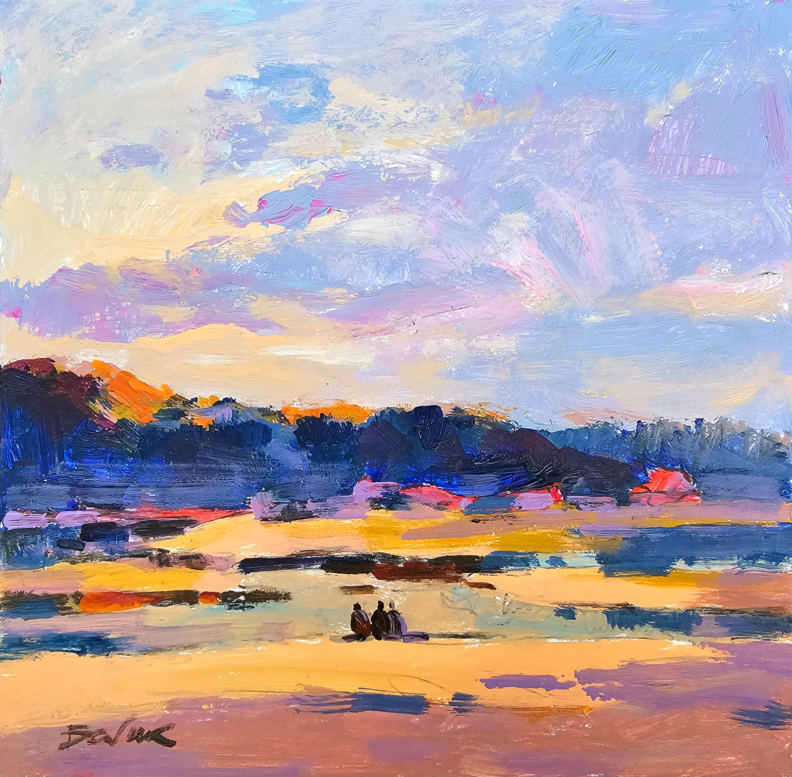 Title: Acrylic painting evening motif Vyacheslav Petrovich Babac Description: 370BA Painter: (1 of 10)