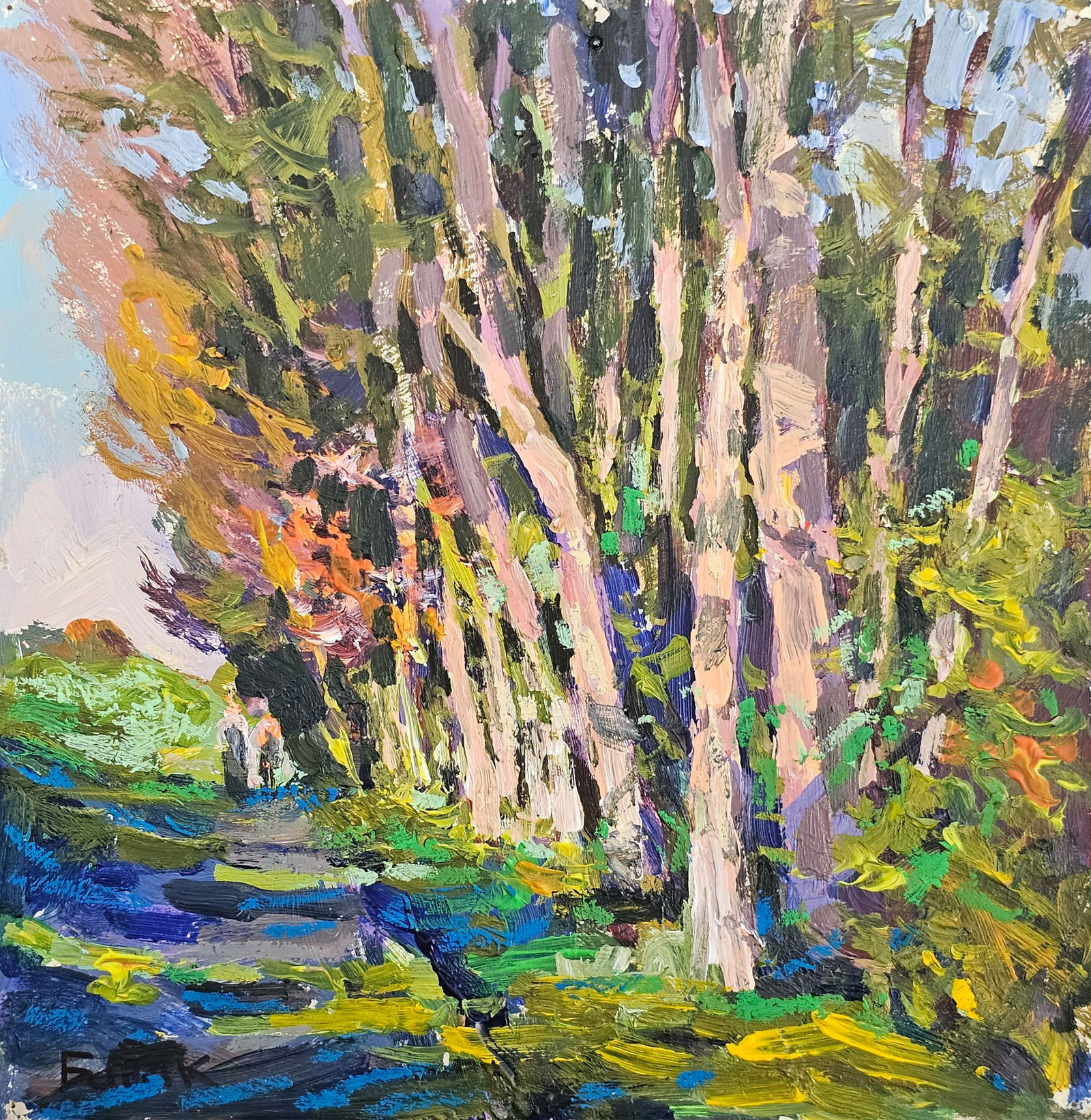 Title: Acrylic painting Walk Vyacheslav Petrovich Babac Description: 385BA Painter: Vyacheslav (1 of 10)