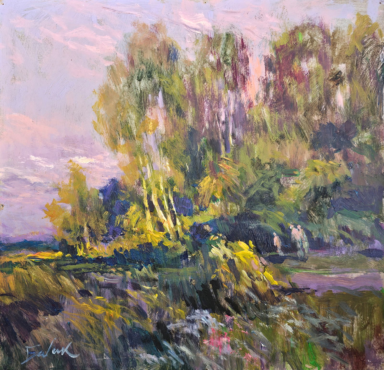 Title: Acrylic painting evening motif Vyacheslav Petrovich Babac Description: 406BA Painter: (1 of 10)