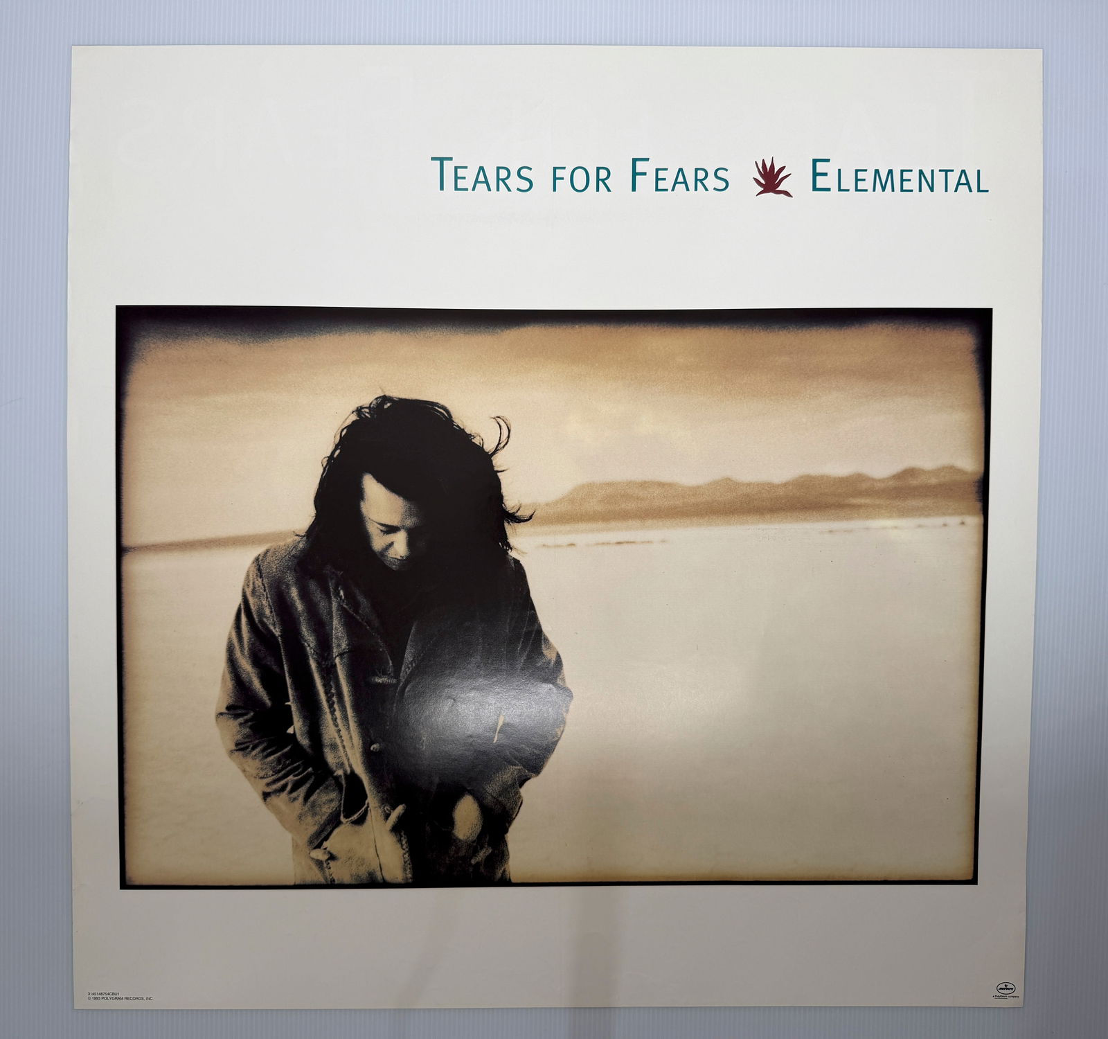 TEARS FOR FEARS - ELEMENTAL RECORD STORE PROMO - 2 SIDED: Title: TEARS FOR FEARS - ELEMENTAL RECORD STORE PROMO - 2 SIDED Description: TEARS FOR FEARS - ELEMENTAL RECORD STORE PROMO - 2 SIDED POSTER FEATURING ROLAND ORZABAL ON BOTH SIDE, DUE TO THE BREAK-UP