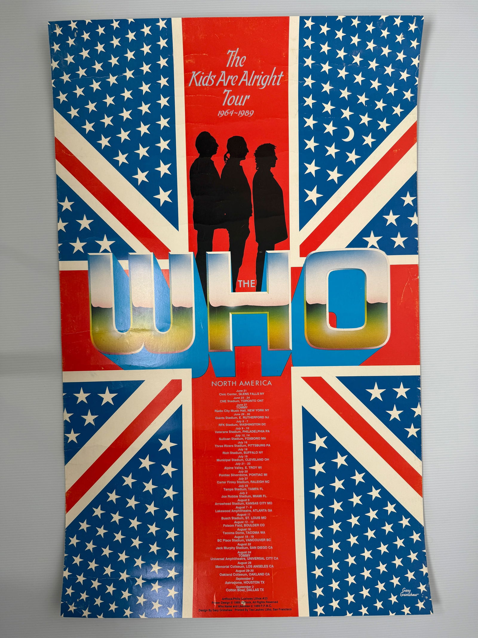 1989 The Who The Kids Are Alright Tour Poster