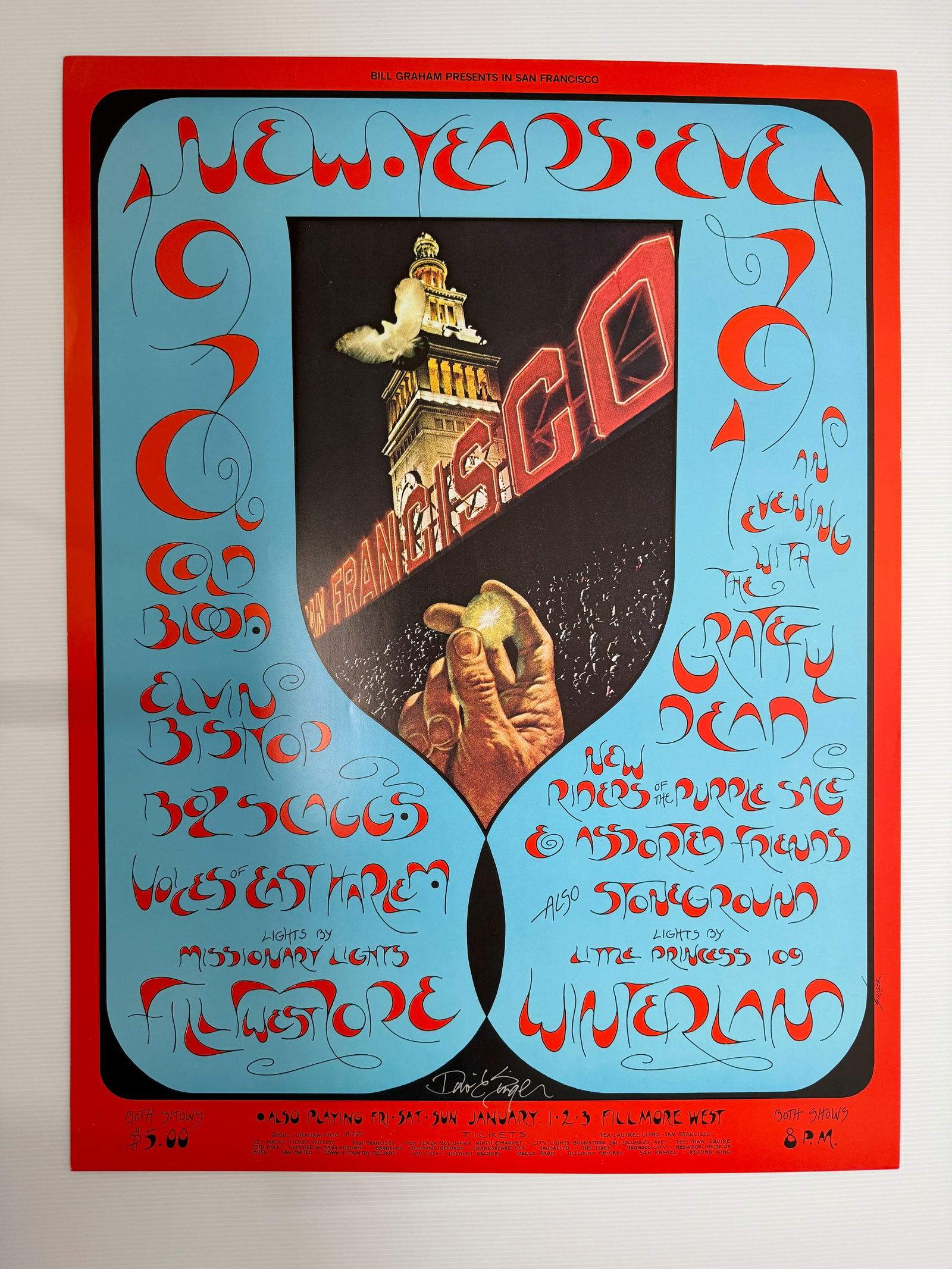 BG263 NEW YEARS EVE - GRATEFUL DEAD - SIGNED ! (1 of 1)
