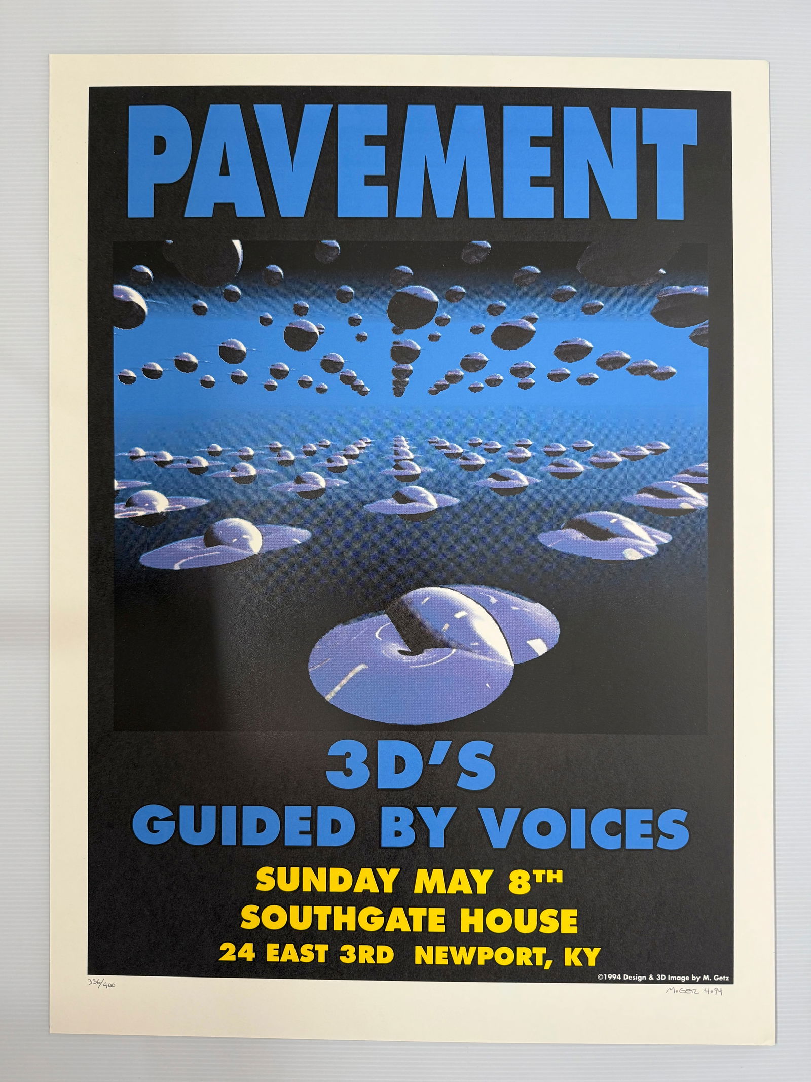 1994 PAVEMENT SIGNED / NUMBERED POSTER (1 of 1)