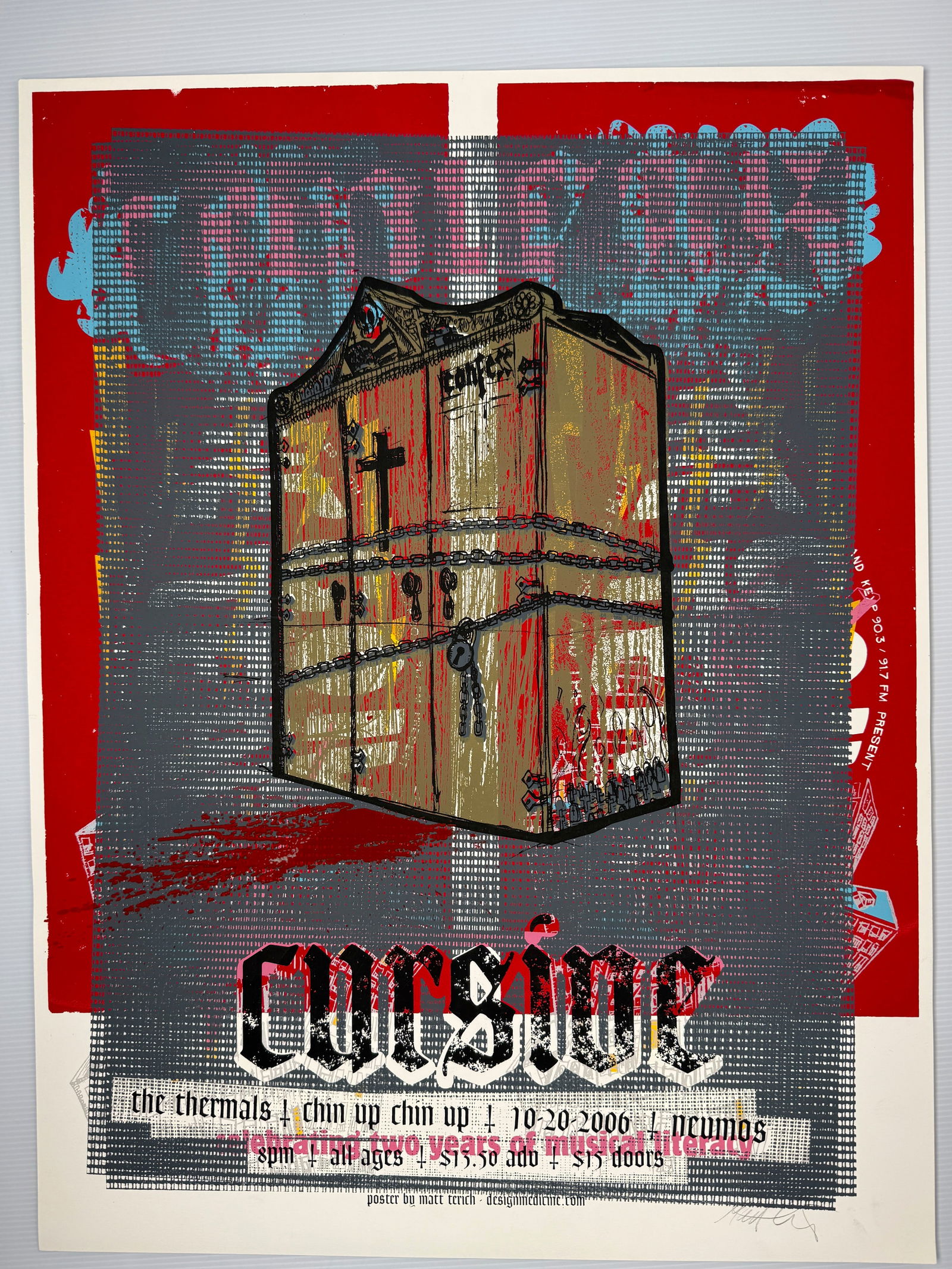 CURSIVE / CHARLIE HUNTER DOUBLE SIDED SCREEN PRINT (1 of 3)