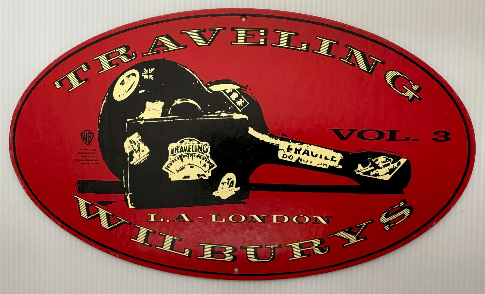 THE TRAVELING WILBURYS RECORD STORE PROMO HANGING OVAL (1 of 1)