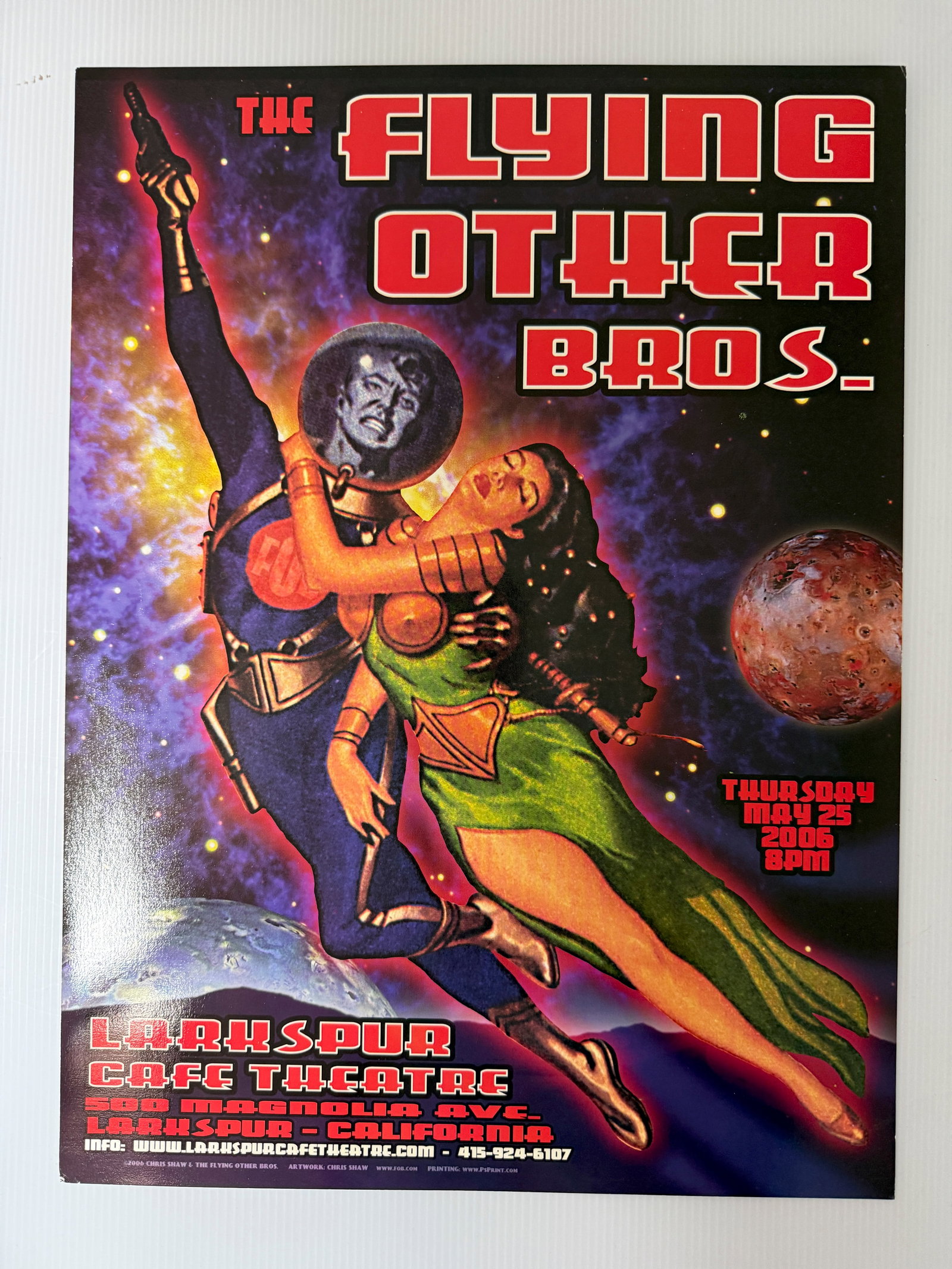 THE FLYING OTHER BROTHERS BY CHRIS SHAW: Title: THE FLYING OTHER BROTHERS BY CHRIS SHAW Description: THE FLYING OTHER BROTHERS BY CHRIS SHAW 2006. ABOUT 14 X 20 Reserve: $5.00 Shipping: Domestic: Flat-rate of $12.00 to anywhere within the co