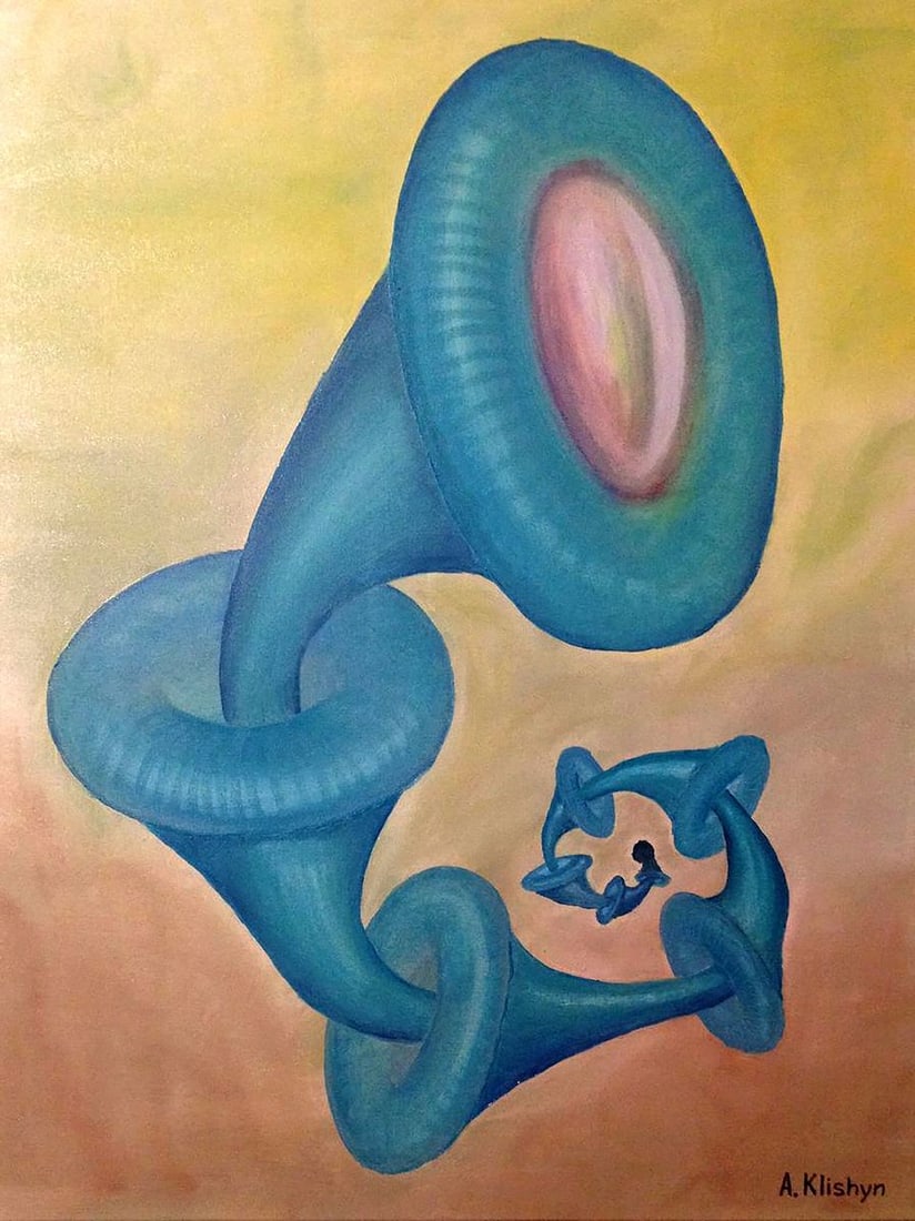 Oil painting Flower of 9 reincarnations Andriy Klishyn (1 of 5)