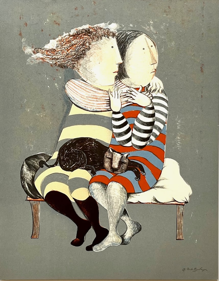 Graciela Boulanger Original Lithograph Untitled for Senans: Title: Graciela Boulanger Original Lithograph Untitled for Senans Artist: Boulanger Description: Title: Untitled - for Senans Artist: Graciela Rodo Boulanger Country: Bolivia Medium: Original Lithogra