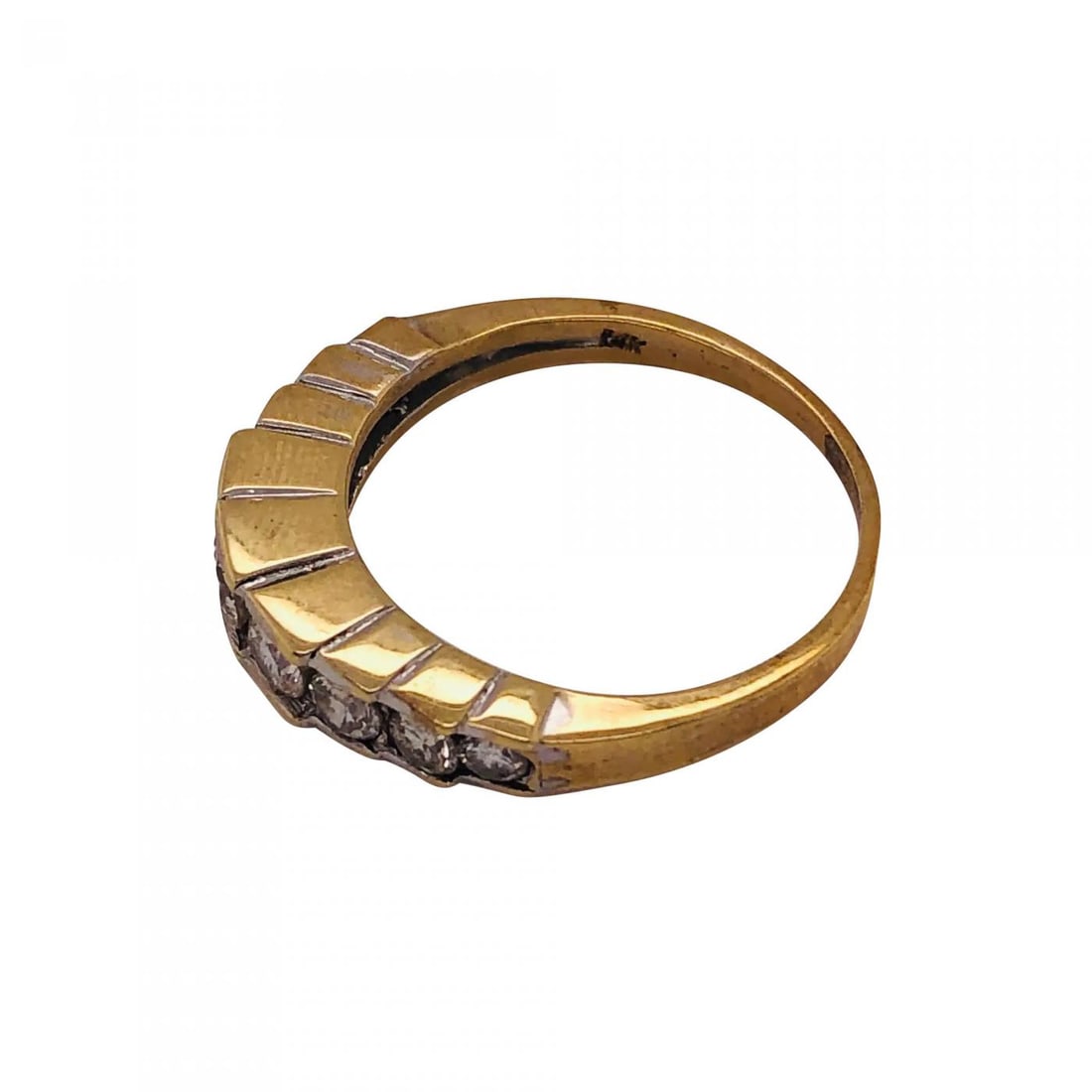 14 Karat Yellow Gold And Graduating Nine Diamond Anniversary Ring 1.00 TDW (1 of 11)