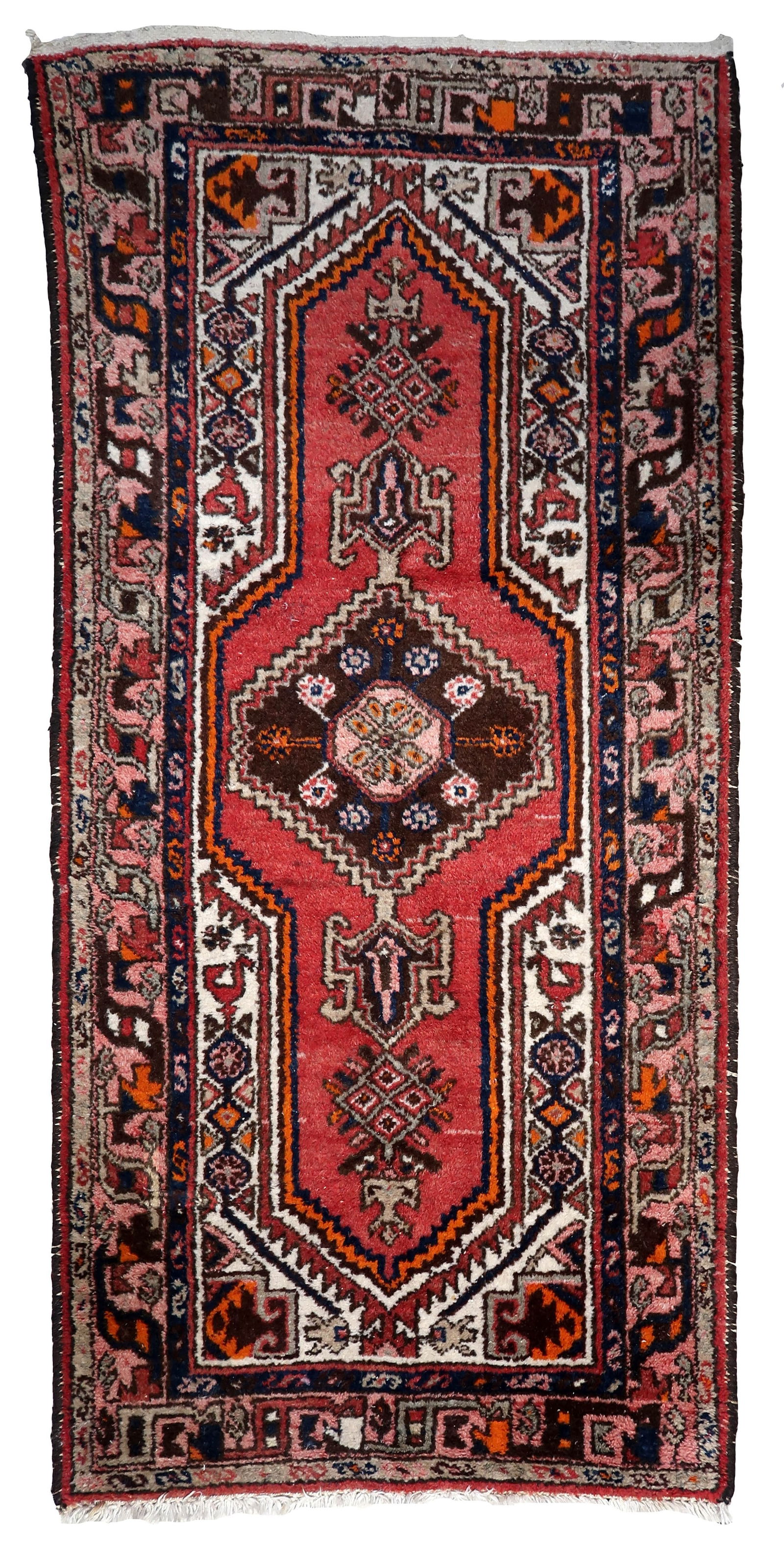 Handmade vintage Persian Hamadan rug 3' x 6.4' (93cm x 196cm) 1970s -1C1068 (1 of 13)